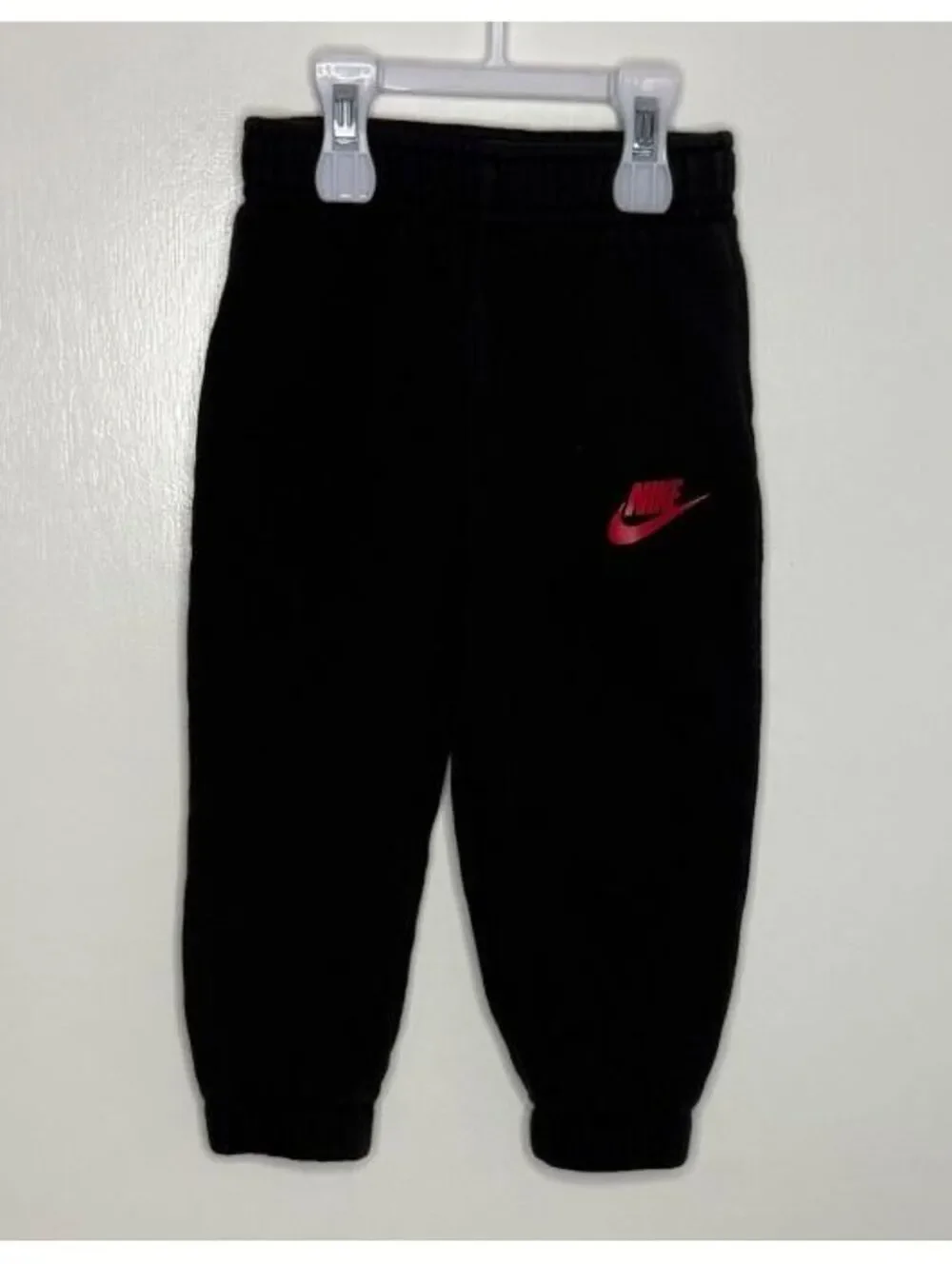 Nike Boys' Black and Red Jogger Sweatpants Pants Size 18M 80-86 CM